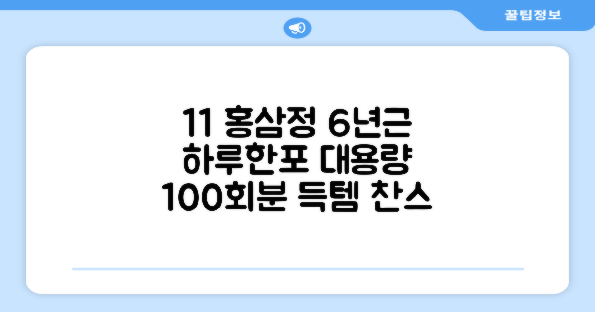 [1+1 특가] 홍삼정 6년근 하루한포 100회분 대용량+쇼핑백, 2개, 1L 추천 리뷰
