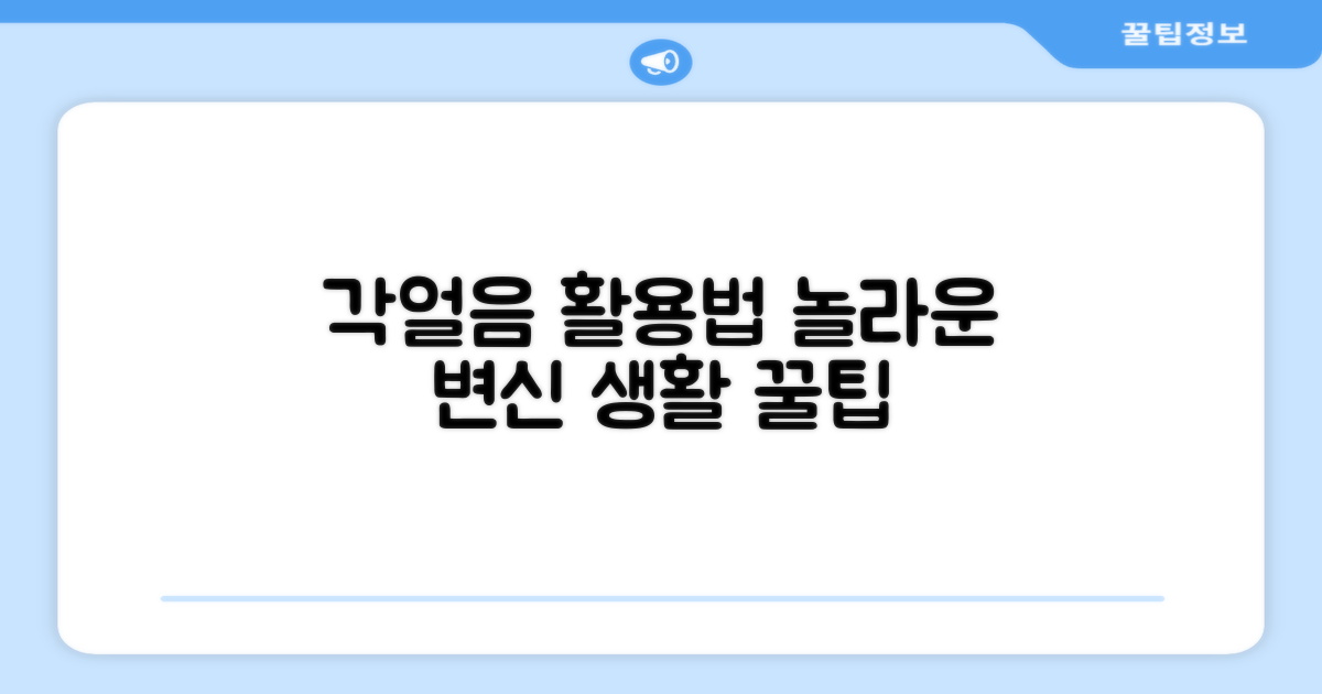 각얼음의 놀라운 활용법