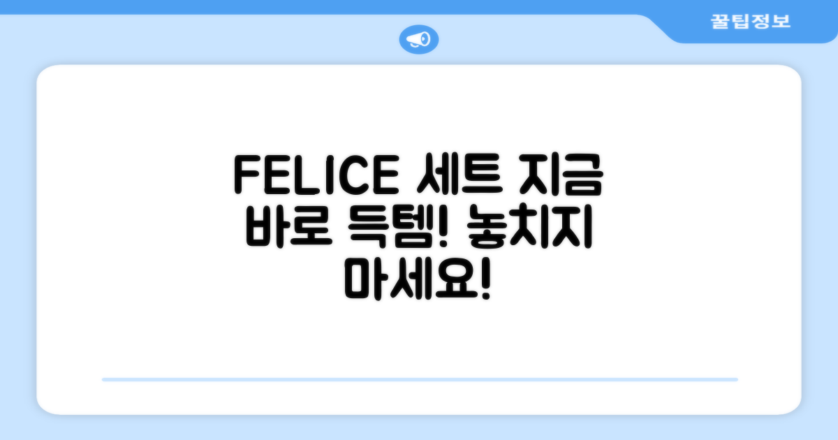 FELICE 세트, 지금 확인하세요!