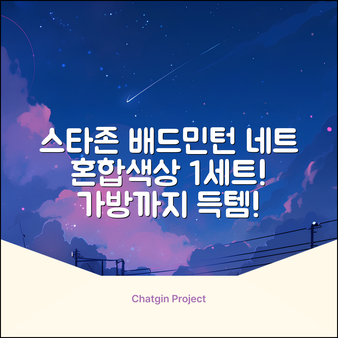 스타존 배드민턴 그물 네트 + 가방, 혼합색상, 1세트 추천 리뷰