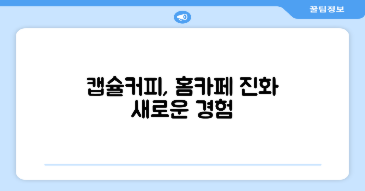 홈카페, 캡슐커피의 진화