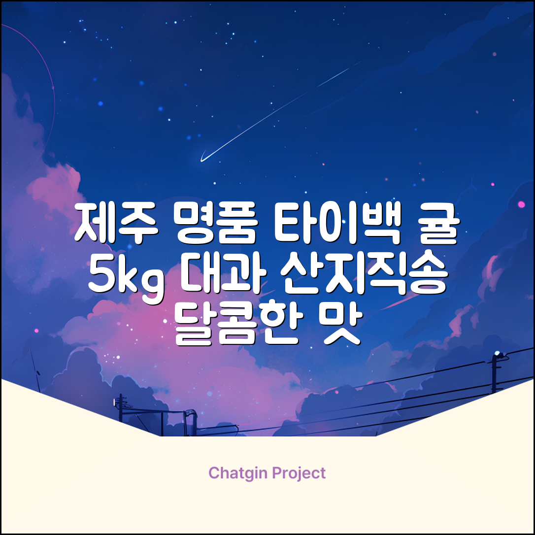 [산지당도선별] 제주 명품 하우스 귤 타이백 감귤, 1박스, 5kg 대과 추천 리뷰