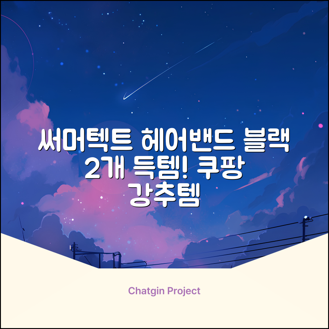 써머텍트 기능성 헤어밴드, 블랙, 2개 추천 리뷰