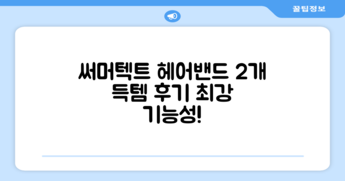 써머텍트 기능성 헤어밴드, 블랙, 2개 추천 리뷰