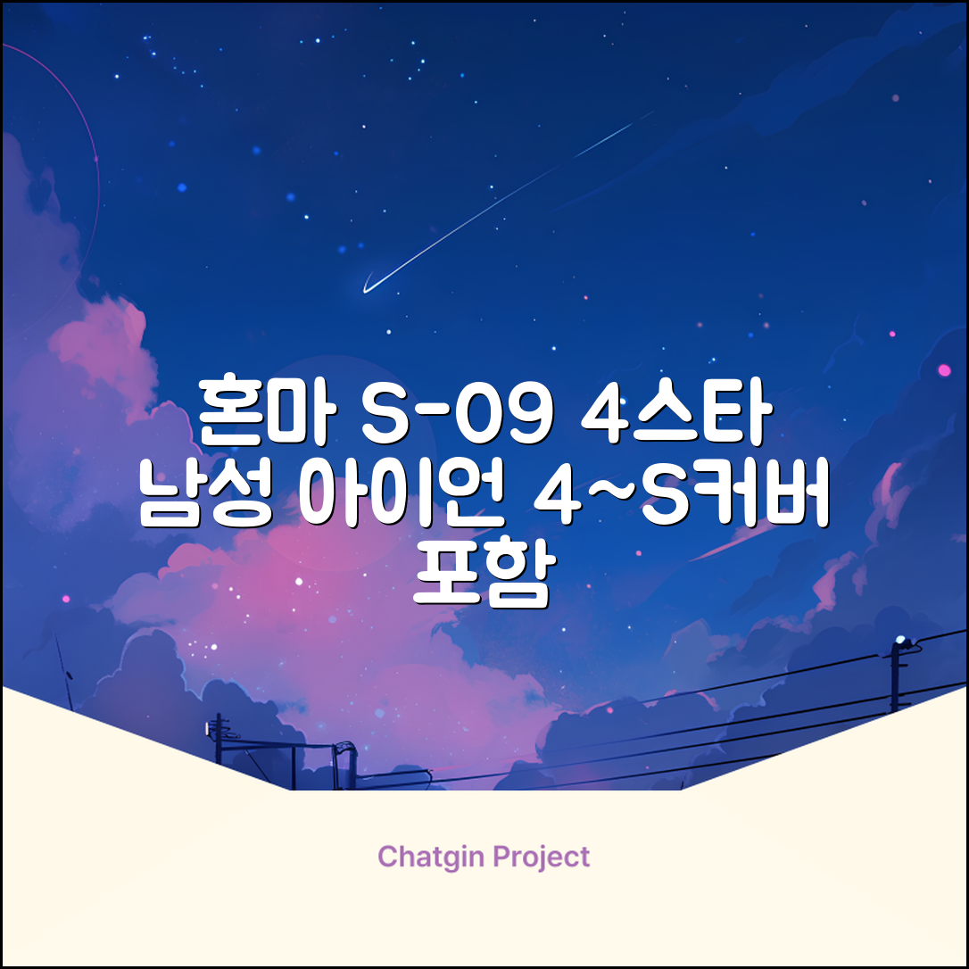 혼마아이언세트 남자아이언세트 S-09 혼마아이언 4스타 4/5/6/7/8/9/10/11/A/S 아이언커버 포함, 그라파이트S 추천 리뷰