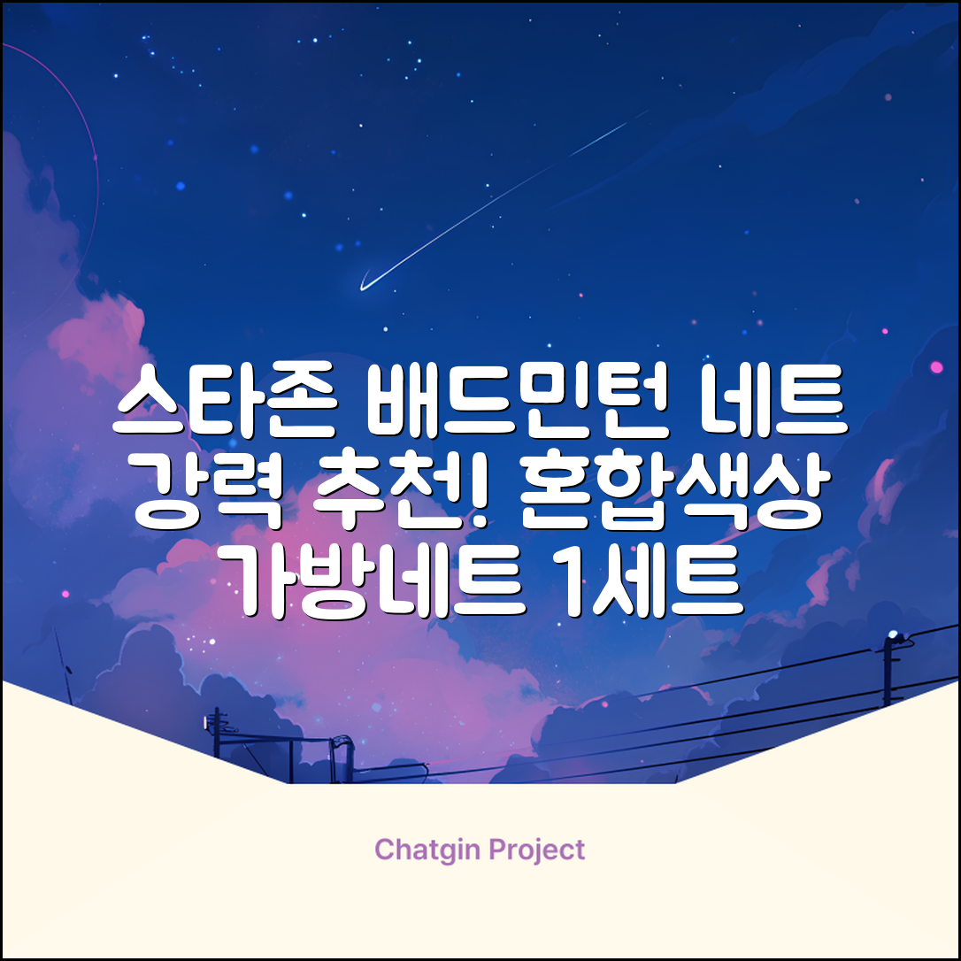 스타존 배드민턴 그물 네트 + 가방, 혼합색상, 1세트 추천 리뷰