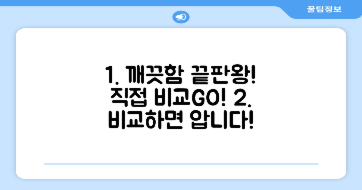깨끗함의 차이, 직접 비교