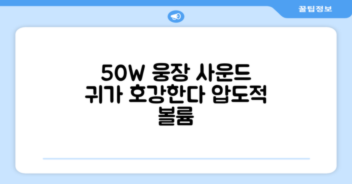 50W 고출력으로 풍성한 사운드