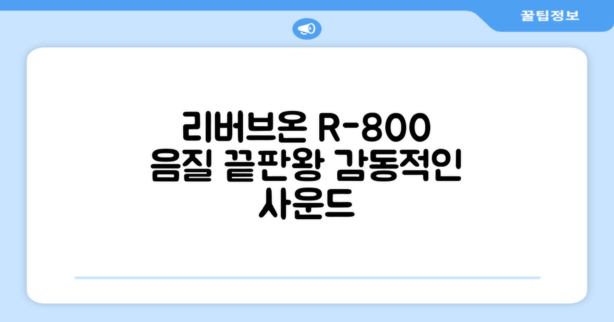 리버브온 R-800, 음질에 감동